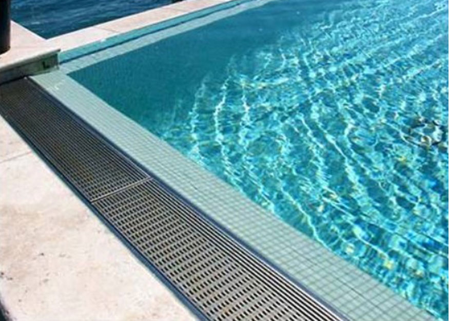 游泳池项目铝格栅排水网